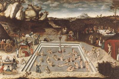 CRANACH, Lucas the Elder The Fountain of Youth (mk08) Norge oil painting art